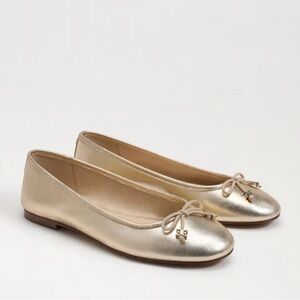 Sam Edelman Felicia luxe Gold Ballet Flats